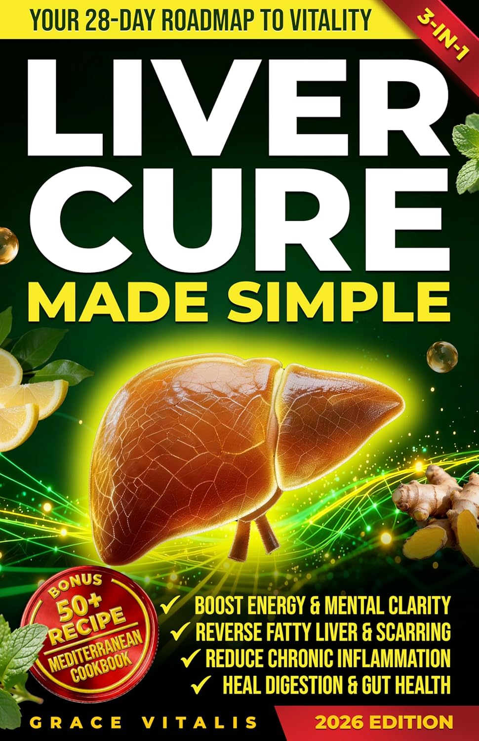 Liver Cure Made Simple: The Ultimate Liver Healing and Diet Guide to Unlock Vitality and Reverse Fatty Liver. A Powerful Detox Cleanse | BONUS: Mediterranean Cookbook with Meal Plan (Metabolic Sync)